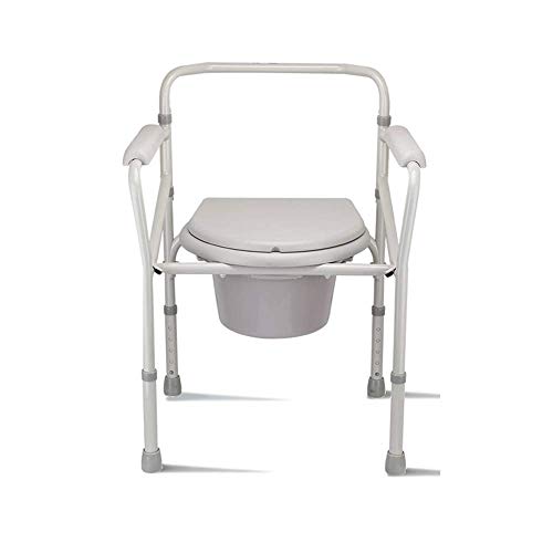 KOHARA Klappbare Nachtkommode mit Drop-Arm, Edelstahl-Toilettenstuhl, Toiletten-Sicherheitsrahmen, wasserdichte Duschkabine, Beschichtungsstil, Sprühlack-Stil (A) von KOHARA