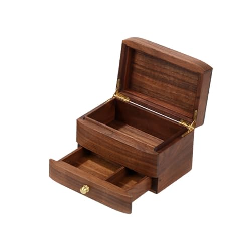 KOHARA Schmuck-Aufbewahrungsbox aus massivem Holz, zarte kleine Bastel-Schmuckschatulle, Aufbewahrungsbox für Ohrringe und Halsketten von KOHARA