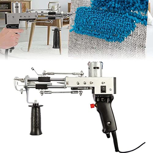 KOHARA Teppichtuftmaschine, elektrische Tuftpistole, 2 in 1, für geschnittenes und lockiges Haar, Beflockungsmaschine für Teppiche, doppeltes Verwendungszweck, Strickmaschine von KOHARA