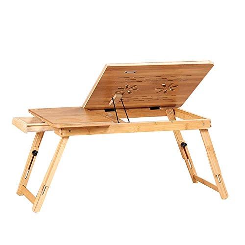 Laptoptisch Bett Lazy Table Faltbarer tragbarer Schreibtisch Flacher Lese-/Zeichentisch, 50 * 30 * 25cm von KOHARA