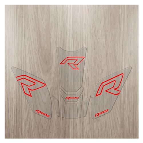 KOHLLS Motorrad Kraftstofftank Pad Aufkleber Für R1200R Aufkleber Passt Für R1200 R 2015-2019 Motorrad 3D Kraftstoff Tank Pad Aufkleber Knie Kratz Schutz Epoxidharz(E) von KOHLLS