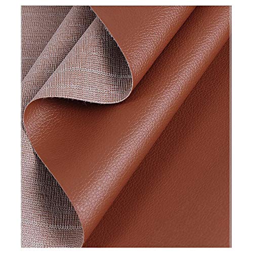 KOINEN Kunstlederstoff, Lederfolie, Polsterung – Kunstleder-Polstermaterial, Polsterstoff (Orange, 1,38 x 1 m)(Brown,1.38X2m) von KOINEN