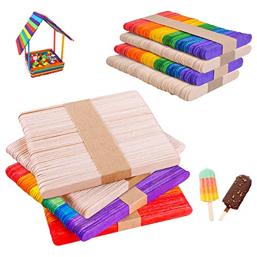 Holzstäbchen, 400 Stück Eisstiele Holz, Holzstäbchen zum Basteln, Holzmundspatel, Holzspachtel zum Basteln, Eisstäbchen Holzstäbchen für Haarentfernung, DIY Eis Am Stiel und Bastelarbeiten Holzstäbchen, 400 Stück Eisstiele Holz, Holzstäbchen zum Basteln, Holzmundspatel, Holzspachtel zum Basteln, Eisstäbchen Holzstäbchen für Haarentfernung, DIY Eis Am Stiel und Bastelarbeiten von KOIROI