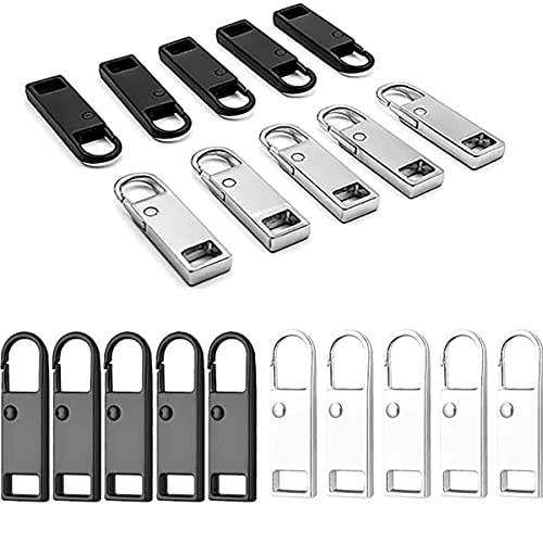 20 Stück Reißverschluss Zipper,Reißverschluss Zipper,Universal Reißverschluss Reparatur Zipper Pull Abnehmbar Metall Reißverschluss für Jacken Kleidung Hosen Jeans Gepäck Geldbörse Handtasche. von KOKITS