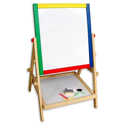 KOKOBOX Magnettafel Kinder Magnetische Kindertafel Kindertafel Verstellbare Kindertafel mit Staffelei für Jungen und Mädchen von 3 bis 6 Jahren höhenverstellbar mit Kreide und Zubehör von KOKOBOX