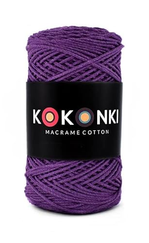 Makramee-Schnur aus Baumwolle Macrame Cotton By KOKONKI/Ralle 200m / (Aubergine) von KOKONKI