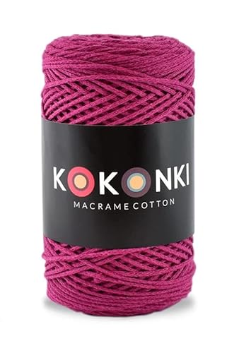 Makramee-Schnur aus Baumwolle Macrame Cotton By KOKONKI/Ralle 200m / (Pfingstrose) von KOKONKI