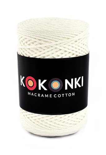 Makramee-Schnur aus Baumwolle Macrame Cotton By KOKONKI/Ralle 200m / (Sahne) von KOKONKI