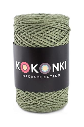 Makramee-Schnur aus Baumwolle Macrame Cotton By KOKONKI/Ralle 200m / (Salbei) von KOKONKI