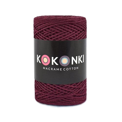 Makramee-Schnur aus Baumwolle Macrame Cotton By KOKONKI/Ralle 200m / (Wein) von KOKONKI