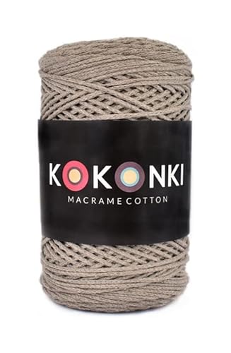 Makramee-Schnur aus Baumwolle Macrame Cotton By KOKONKI/Ralle 200m / (dunkelbeige) von KOKONKI