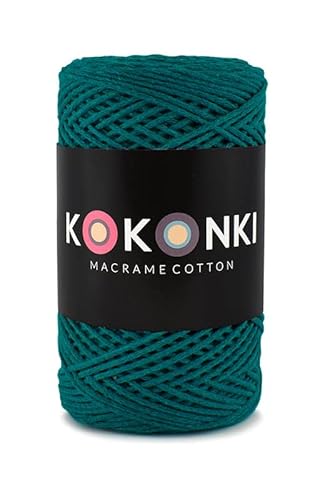 Makramee-Schnur aus Baumwolle Macrame Cotton By KOKONKI/Ralle 200m / (dunkler Smaragd) von KOKONKI