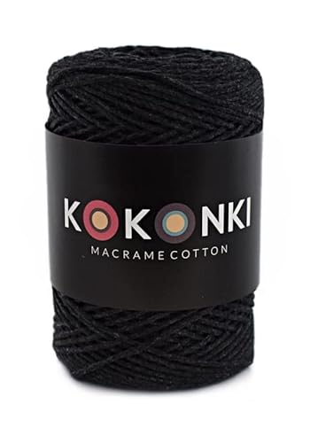 Makramee-Schnur aus Baumwolle Macrame Cotton By KOKONKI/Ralle 200m / (graphit) von KOKONKI