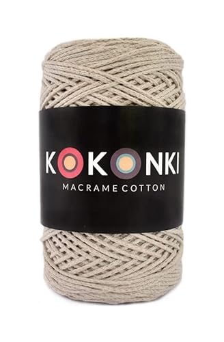 Makramee-Schnur aus Baumwolle Macrame Cotton By KOKONKI/Ralle 200m / (hell beige) von KOKONKI