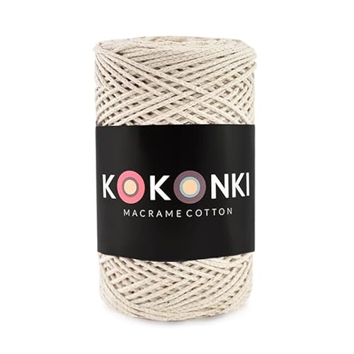 Makramee-Schnur aus Baumwolle Macrame Cotton By KOKONKI/Ralle 200m / (leinen) von KOKONKI