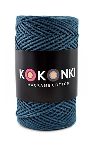 Makramee-Schnur aus Baumwolle Macrame Cotton By KOKONKI/Ralle 200m / (petrol) von KOKONKI