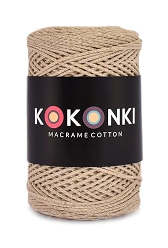 Makramee-Schnur aus Baumwolle Macrame Cotton By KOKONKI/Ralle 200m / (warmbeige) von KOKONKI