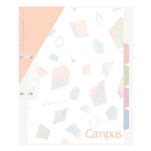 Kokuyo Campus Print Le-PP158-L4P Ordner mit 2 Löchern, lose Blätter, A4, limitierte Mineralfarbe, Aprikosenrosa von KOKUYO