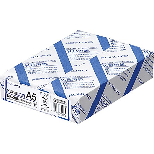 Kokuyo KB Papier sowohl FSC-zertifiziertem Papier 64g A5 500 Blatt KB-30N (Japan-Import) von KOKUYO