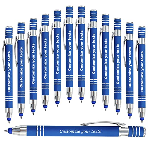 KOLOWKO Personalisierte 2 in 1 Stylus-Stift, bis zu 1000 Bulk benutzerdefinierte Stifte, um Ihren Namen, Text, Nachricht 2 in 1 Kugelschreiber für Business, Graduierung, Jubiläum zu schreiben von KOLOWKO