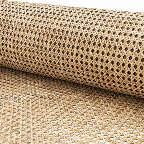 45,7 cm breites, natürliches Rattan-Gurtband für Reinigungsprojekte, 45,7 cm x 2,8 m, vorgewebt, offenes Netzrohr, Gurtband, natürliche Rattan-Gurtbandrolle (2,8 m) von KOLWOVEN