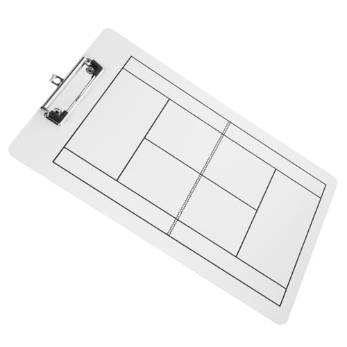 2st Taktisches Brett Klemmbrett Trocken Abwischbar Whiteboard-klemmbrett Trainer-klemmbrett Tennis-trockenlöschtafel Für Trainer Hockey-trockenlöschtafel Zeichenbretter Pvc Weiß KOMBIUDA von KOMBIUDA