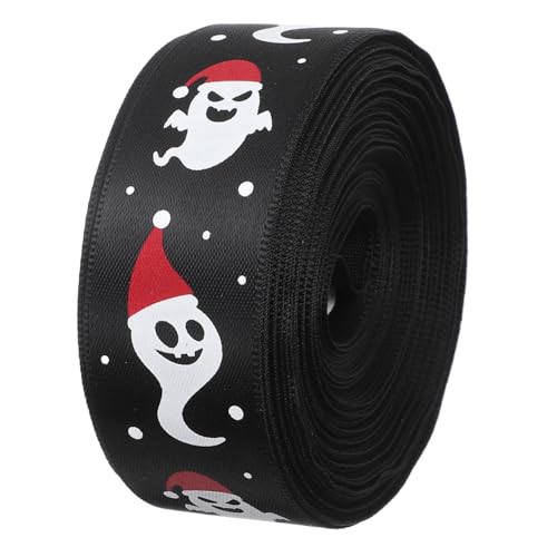 KOMBIUDA 1 Rolle Halloween-Band Stoffbänder Girlande Satinband Geisterband Halloween bedrucktes Band halloween haarband Halloween-Bastelband dekoratives Band Bulk-Band Banddekor Polyester von KOMBIUDA