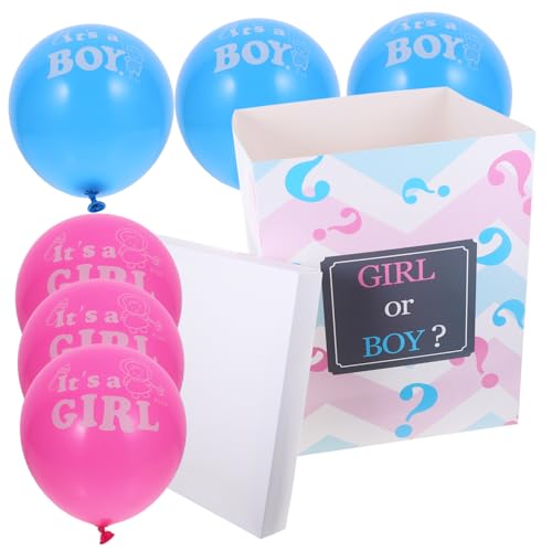 KOMBIUDA 1 Satz Kasten Partyzubehör Für Jungen Und Mädchen Babyparty-dekorationen Für Mädchen Bausatz Aufdecken Dekorationen Für Babygeburtstage Gender-reveal- Geschlecht Papier von KOMBIUDA