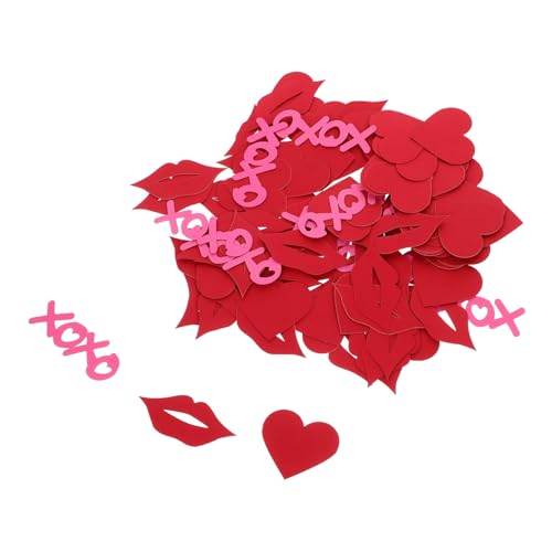 KOMBIUDA 1 Satz Konfetti Zum Valentinstag Konfetti Zur Verlobung Liebe Tischstreuung Festival Konfetti Dekoratives Konfetti Hochzeitskonfetti-accessoire Herz-tischstreuung Party Rosa Papier von KOMBIUDA