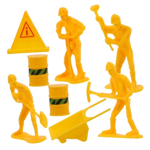 KOMBIUDA 1 Satz Konstruierte Kuchendekoration Miniatur-arbeiterspielzeug Simulationsarbeiterfigur Mini-bauarbeiter Figurenmodell Dekoration Mini- Für Bauarbeiter Minifigur Plastik von KOMBIUDA