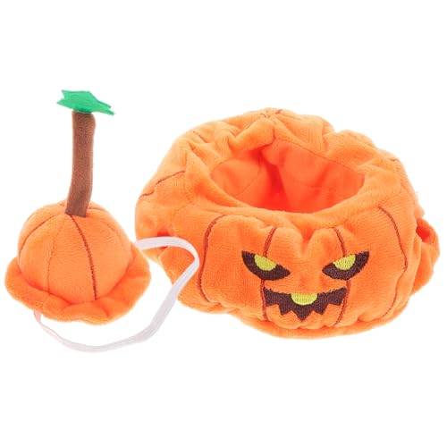 KOMBIUDA 1 Satz Puppenkleidung Kürbiskostüm Für Kleinkinder Halloween-puppenhut Kürbis Kostüm Puppenhaus Kürbiskostüm Kleinkind Kürbiskostüm Kürbis Babykostüm Orange Polyester von KOMBIUDA