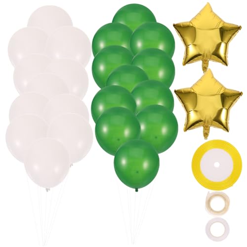 KOMBIUDA 1 Satz Weihnachtsbaum Lichterketten Schlafzimmer Ballonbogen-Kit-Ständer kinderparty mitgebsel reminescence ballonie Weihnachten bedruckter Ballon Latexballons Aluminiumfolie Green von KOMBIUDA