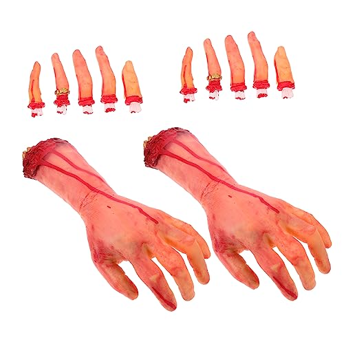 KOMBIUDA Halloween Decor Hände Prop Realistische Gebrochen Gliedmaßen Körper Teil Scary Dekorationen Für Party von KOMBIUDA