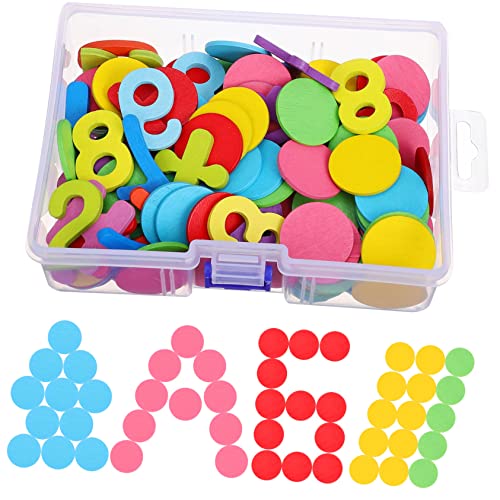 KOMBIUDA 1 Set Aufklärungslehre Mini Ordner Chip Halbzeug Kit Chiffon Dekoration Puzzle Scheibe Alphabet Perlen Runde Boxen Runder Ordner Quaste Dekoration Buchstabe Holz von KOMBIUDA