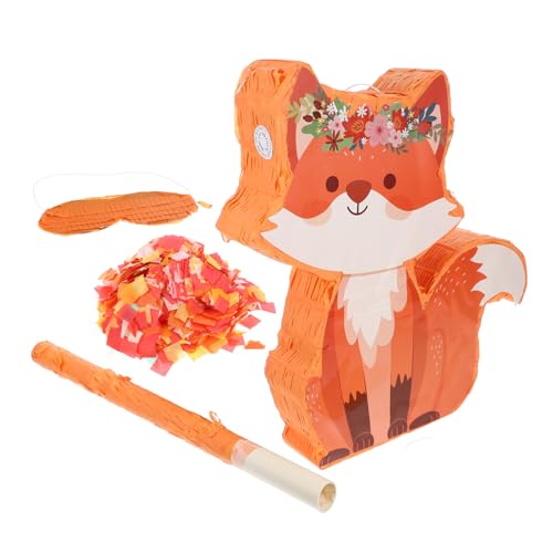 KOMBIUDA 1 Set Große Fuchs Pinata Für Geburtstagsfeiern Lustige Tier Partygeschenke Ausfüllbares Papierspielzeug Für Kinderaktivitäten Fuchs Dekorationen von KOMBIUDA