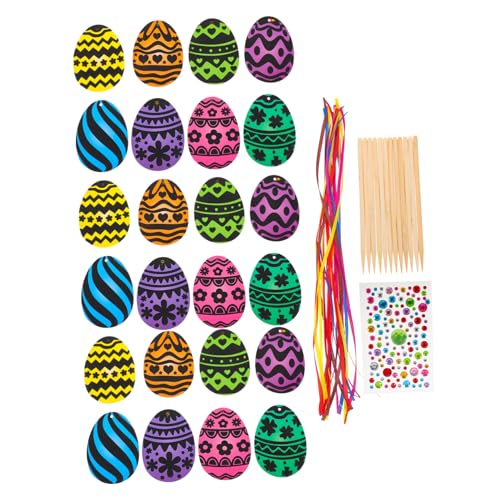 KOMBIUDA 1 Set Kratzbemalte Ostereier Ostertag Basteln Für Rubbelkarten Osterkarten Zum Rubbeln Ostereier Rubbelkarte Ostern Rubbelset Kinder Partyspielzeug Schwarzes Papier von KOMBIUDA