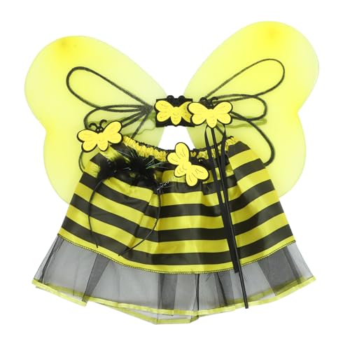 KOMBIUDA 1 Set Schmetterlingsflügel Set Feen Geburtstagsparty Flügel Feenflügel Zum Anziehen Kinderkostüm Anziehdekoration Kinderkleidung Mädchen Outfits Mädchen Feenflügel Für von KOMBIUDA