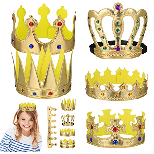 KOMBIUDA 10 Stk Krone Prinzessinnen-Kuchendekorationen Foto-Requisiten für den Abschlussball Tiara-Stirnband für Mädchen König Kostümzubehör Mädchen Tiara Stirnband Strass-Tiara Tuch von KOMBIUDA