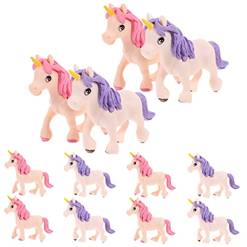 KOMBIUDA 10 Stück Mini Einhorn Statuen Einhorn Figur Für Kuchen Dekoration Miniatur Einhorn Deko Perfekt Für Torten Und Bastelprojekte von KOMBIUDA