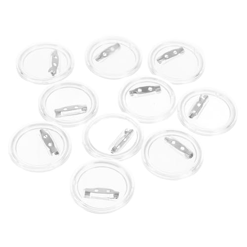 KOMBIUDA 10 Stück Transparente Abzeichen Schnalle Klare Anstecknadeln Zum Basteln Button Pin Maker Set Runde Anstecknadeln Bild Button Pin Rohlinge Button Buttons Button Maker von KOMBIUDA