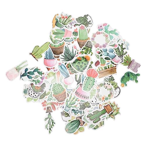 KOMBIUDA 100St Aufkleber für grüne Pflanzen Blumenaufkleber Scrapbook-Aufkleber Wiederverwendbare Sticker Reusable Stickers Aufkleber für Wasserflaschen saftige Aufkleber kleine Aufkleber von KOMBIUDA