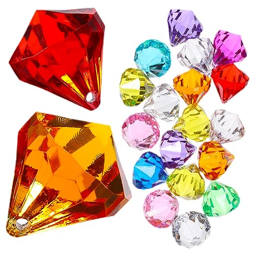 KOMBIUDA 100st Diamant-edelstein-Spielzeug Tischdekoration Mit Edelsteinen Künstliche Diamanten Diamant-tauchspielzeug Künstliche Edelsteine Diamant-Schatz-Requisite Spielzeuge Acryl von KOMBIUDA