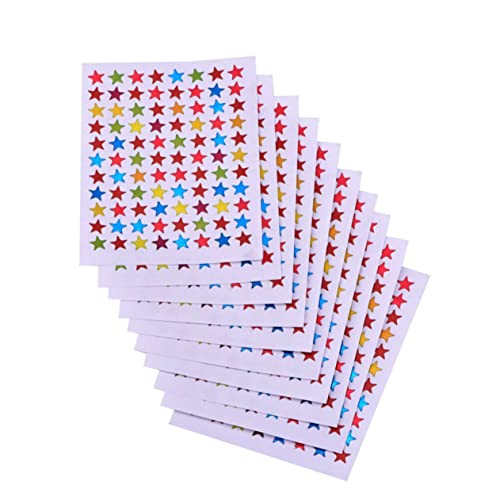 KOMBIUDA 10St Mini-Aufkleber aufgabentafel belohnung Kinder stickbild Sticker Klebeetiketten farbige Aufkleber Belohnungsaufkleber Aufkleber Kinder Aufkleber Etiketten Stern Aufkleber von KOMBIUDA