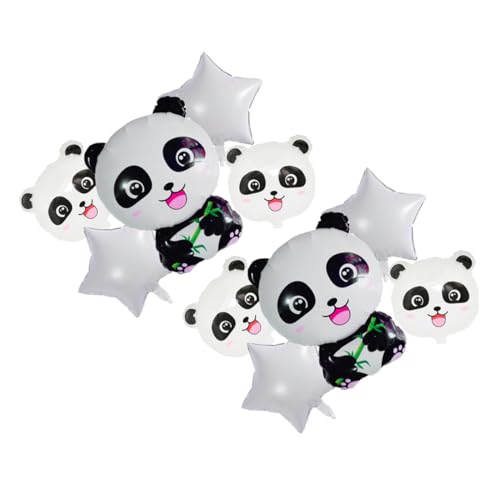 KOMBIUDA 10st Panda Aluminiumfolienballon Handballons Spiel Elastischer Cool Bausatz Gepolsterte Dekoration Modische Glocken Weißer Bunte Glöckchen Piñata-luftballons Film von KOMBIUDA