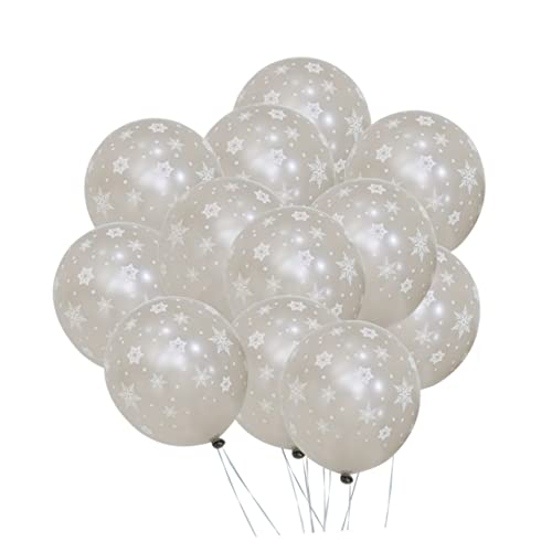 KOMBIUDA 12 Stück Gefrorene Schneeflocken Latexballons Für Winter Geburtstagsfeier Hochzeit Und Weihnachten Perfekte Dekoration Für Kalte Feste Und Festliche Anlässe von KOMBIUDA