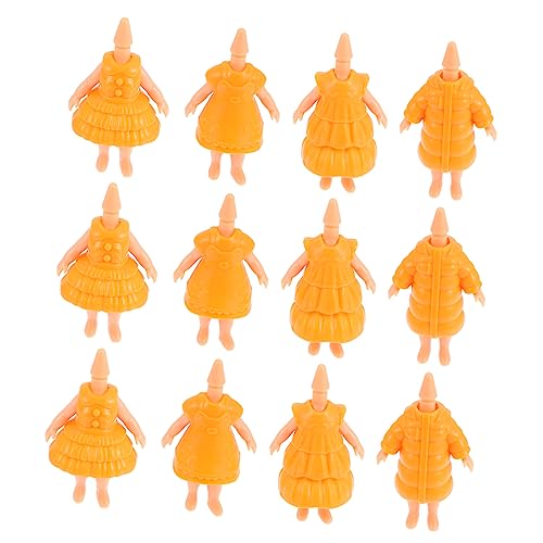 KOMBIUDA 12St Puppenkörper für kinderspielzeug Toy Dolls Puppenbastelset Toys Reisepuppe Puppenträger Puppenzubehör selber Machen Geburtstagsgeschenk Plastik Orange von KOMBIUDA