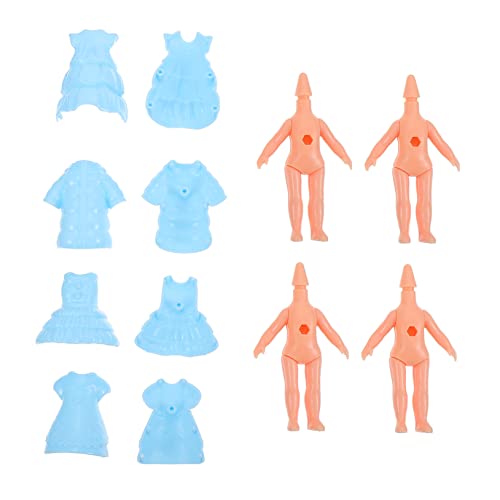 KOMBIUDA 12st Puppenkörper Gefälschte Körperteile Mini- Wiedergeborene Babypuppen Prinzessin Mädchen Puppenköpfe Zum Basteln Puppengesicht Blue Plastik von KOMBIUDA