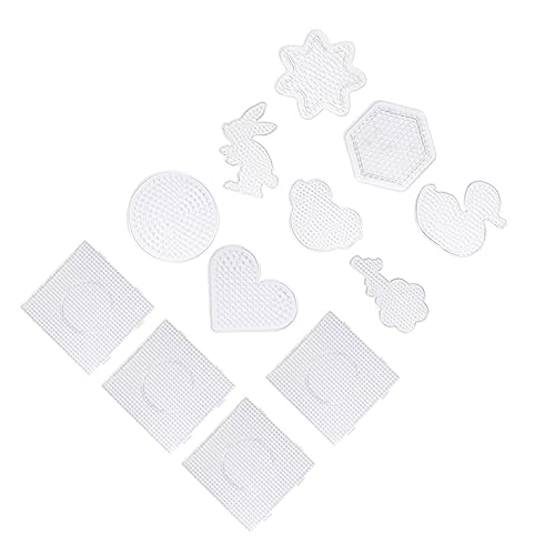 KOMBIUDA 12st Wassernebelperle Kit Für Wassersicherungsperlen Puzzle Sicherungen DIY-sicherung Cartoon Sicherungsperle Sicherungsperlen Stecktafeln Klebrig Vorlagen Für Schmelzperlen Weiß von KOMBIUDA