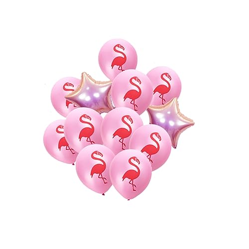 KOMBIUDA 13St Ballon-Party-Dekoration rosa Dekor tropische Ballons Flamingo rosa Blumengirlande Ballongirlande hawaii party dekoration party accessoires rosaenne Latexballons Party-Banner von KOMBIUDA