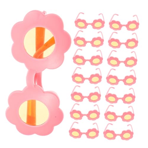 KOMBIUDA 15 STK Mini-Brille Mini-puppenbrillen Puppenhauszubehör Blumenmädchen Brille Doll Sonnenbrille Miniatur-sonnenbrillenmodell Puppen Sonnenbrille Puppenhaus- Plastik Rosa von KOMBIUDA